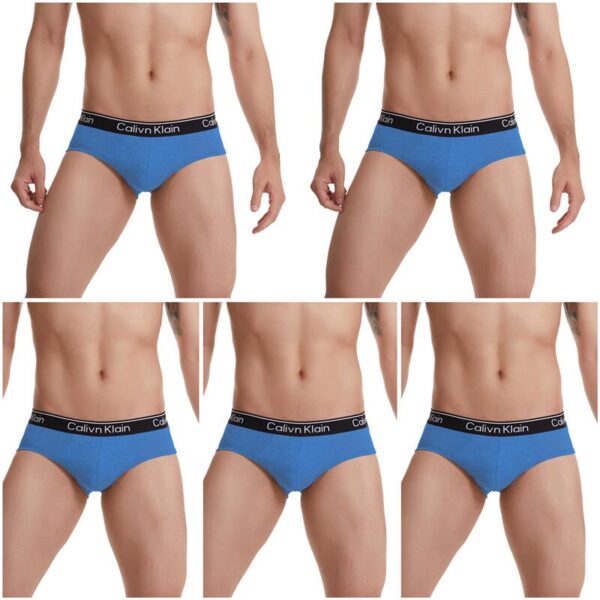 Kit 5pcs Cueca masculina respirável gelo seda roupa interior cuecas 3d-pouch tanga - Image 15