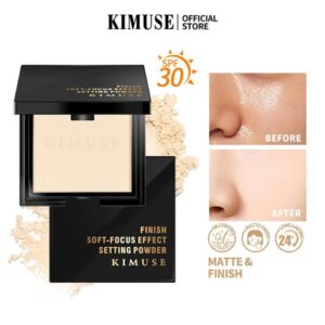 Pó pressionado rosto, controle de óleo, acabamento suave, pó facial impermeável, maquiagem.
