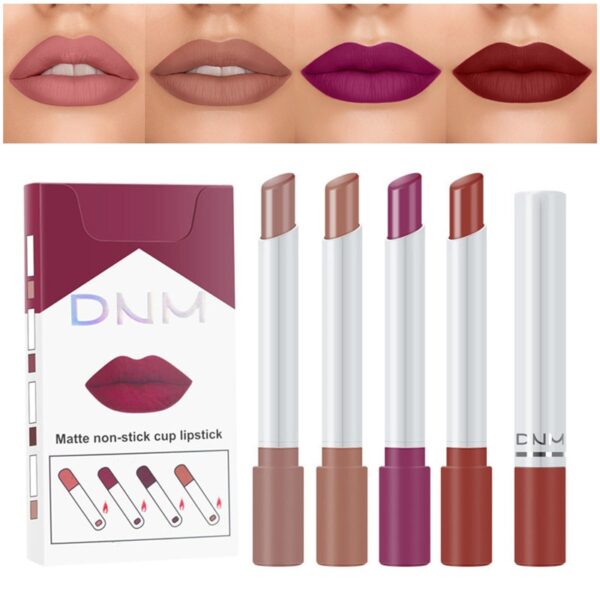 Batom impermeável Matte Long Lasting, Set, Cosméticos Lip Tint, Lip Gloss Pomada, 4 cores - Image 9