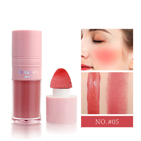 Blush Stick Impermeável Facial Natural Cheek Rouge 14 Cores Silky Smooth Bochecha Tint Líquido Rosto Blush, com Esponja - Image 5
