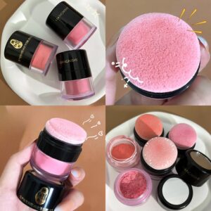 Blush Rosto macio em pó almofada, bochecha rouge nude nutritivo maquiagem clareamento da tez reparação cosméticos maquiagem