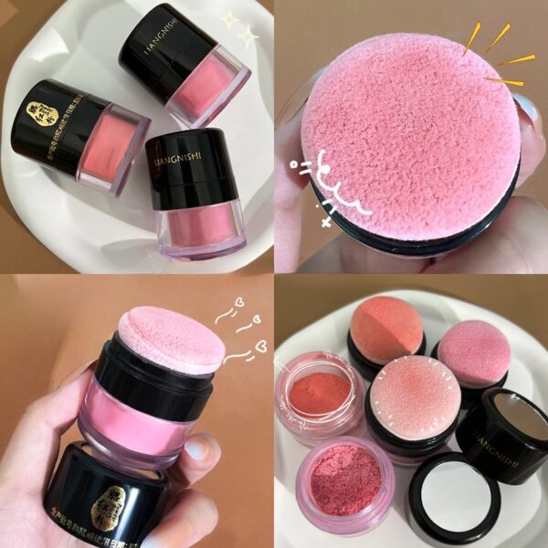 Blush Rosto macio em pó almofada, bochecha rouge nude nutritivo maquiagem clareamento da tez reparação cosméticos maquiagem
