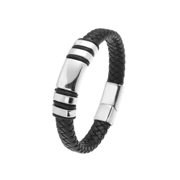 Pulseira de couro trançado à mão para homens e mulheres, cruz simples e delicada, amuletos cristãos - Image 5