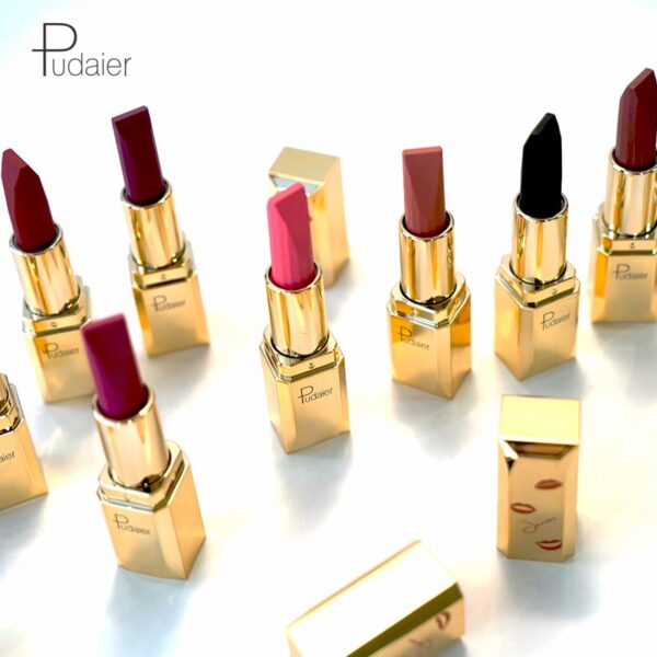 Batom Fosco Veludo Pudaier, Maquilhagem Lábios, Impermeável, Bastão Labial Macio, Tint Lip Balm, Kiss-Proof, Nu - Image 29