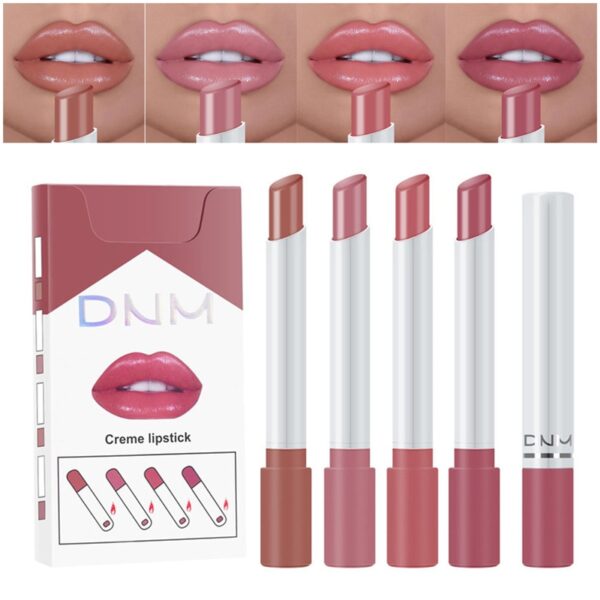Batom impermeável Matte Long Lasting, Set, Cosméticos Lip Tint, Lip Gloss Pomada, 4 cores