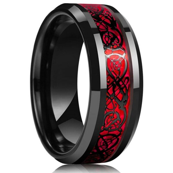 Anel multifacetado preto do sulco do aço inoxidável para homens e mulheres, moda - Image 8