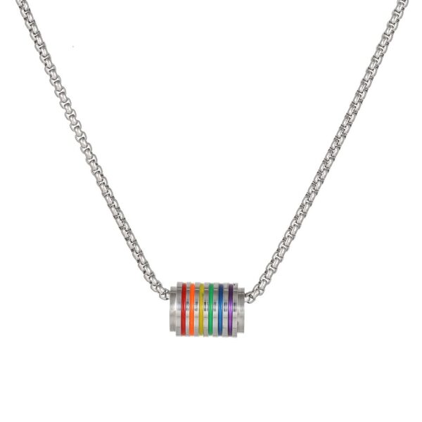 Colar com pingente 316l aço inoxidável arco-íris pingente tag lésbica, gay - Image 8
