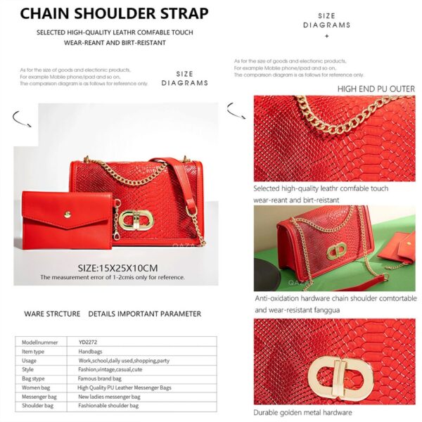 Bolsas crossbody de PU couro, forro poliéster para senhoras, bolsas de ombro - Image 4