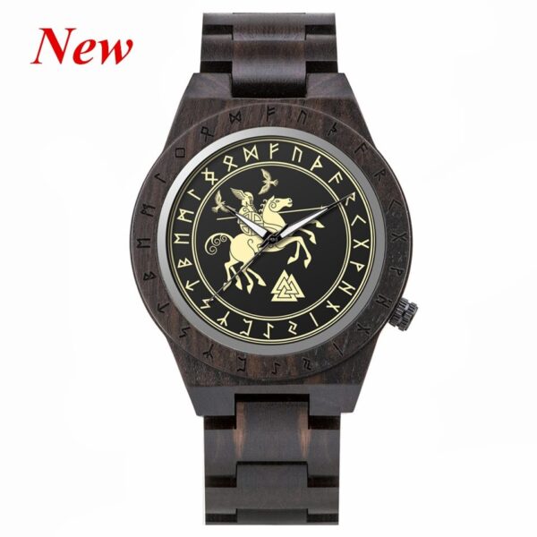 Relógios de quartzo BOBO PARS com pulseira de madeira para homens, viking, odin, runa, cultural, totem dail - Image 22