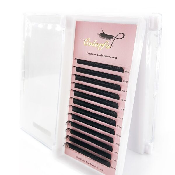 Cílios Colorido Cashmere Individual Extensão, Lash Volume 20mm, Cílios de seda inferiores, Classic Bottom Lash - Image 5