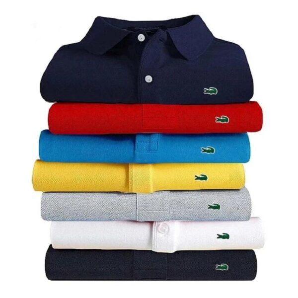 Camiseta Polo de algodão bordado masculino, casual, respirável, primavera, verão, 2023 - Image 15