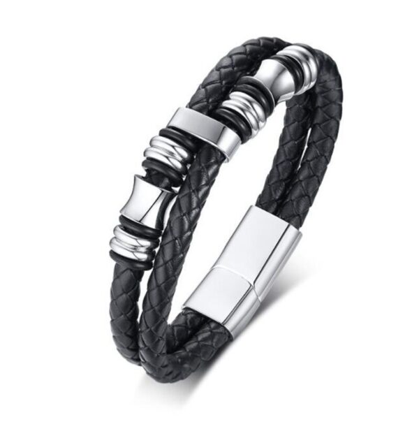 Pulseira de couro trançado à mão para homens e mulheres, cruz simples e delicada, amuletos cristãos - Image 27
