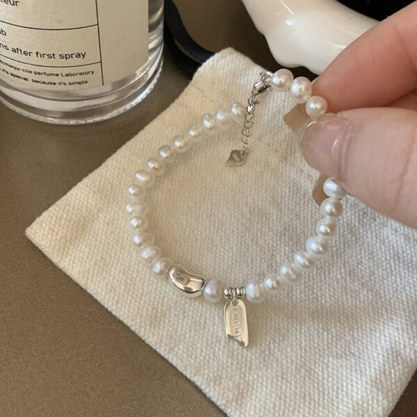 Pulseira feminina-VENTFILLE 925 Sterling Silver Pearls Bambu Knots, Coreano - Image 11
