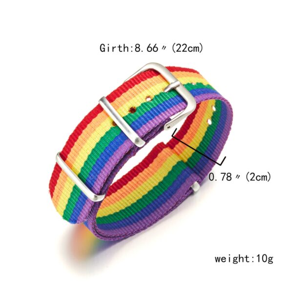 Pulseira Cinta LGBTQ, arco-íris para homens mulheres. - Image 9