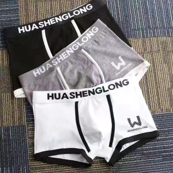 Cueca Boxer masculina algodão macio, kit com 3 pçs, roupa interior masculina, boxers confortáveis, respiráveis - Image 5