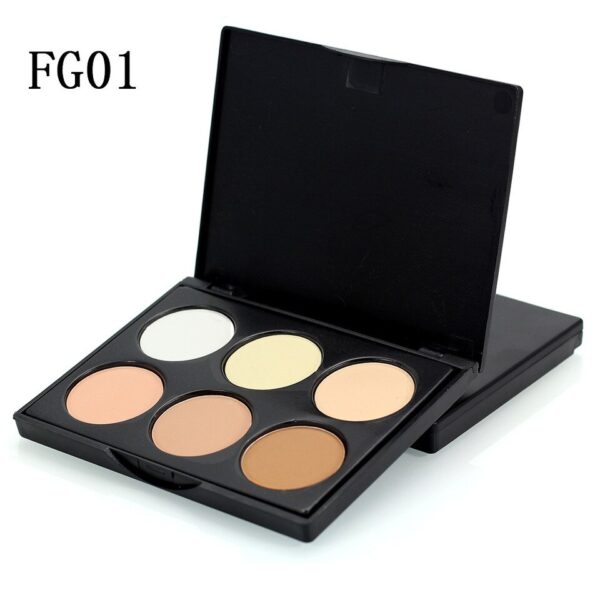 Pó Facial-Face Oil-Control , Blusher, Sombra, Reparar, Iluminar, Corretivo, Maquiagem, Paleta de Contorno, 6 Cores - Image 3