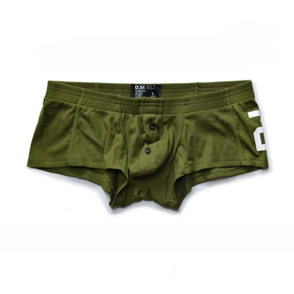 Cuecas masculina , shorts com botões, Boxers sólidos,  Gay - Image 5
