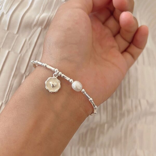 Pulseira feminina-VENTFILLE 925 Sterling Silver Pearls Bambu Knots, Coreano - Image 16