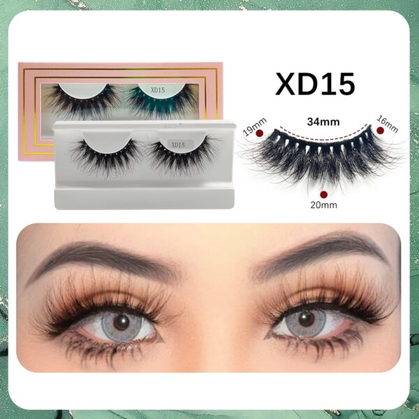 Cílios Postiços SIREN VERMELHA do Vison, Grosso, Natural, Reutilizável, 3D - Image 21
