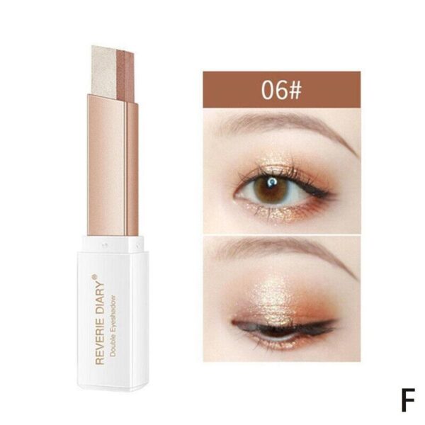 Sombra Double Color Glitter Eye Shadow Stick Lápis, Impermeável, Bicolor, Shimmer, Cosméticos, Beleza Maquiagem - Image 9