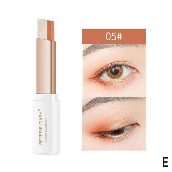 Sombra Double Color Glitter Eye Shadow Stick Lápis, Impermeável, Bicolor, Shimmer, Cosméticos, Beleza Maquiagem - Image 4