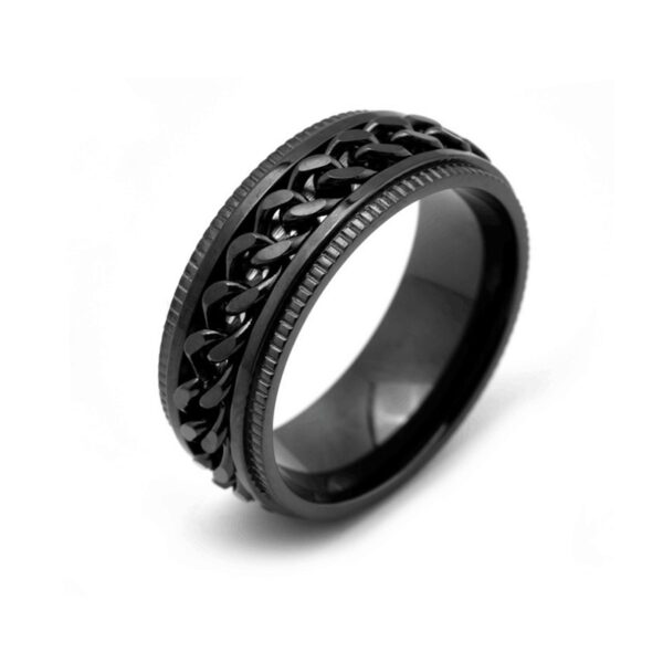 Anel Aço inoxidável Ansiedade, rotativo, Fidget para Homens e Mulheres, Anéis De Corrente Rotativa - Image 6