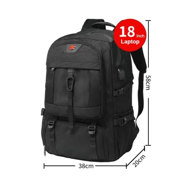 Mochilas Multifuncionais Masculinas, para Laptop, Carregamento USB, Mochila Impermeável, Bagagem Grande, Camping, 15.6, 17" - Image 7