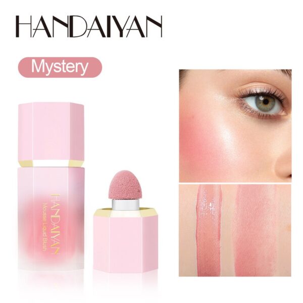 Blush de Maquiagem HANDAIYAN Multiuso Impermeável com Esponja, Líquido, Nutritivo, Bochecha, Cosméticos para Olhos e Lábios - Image 20