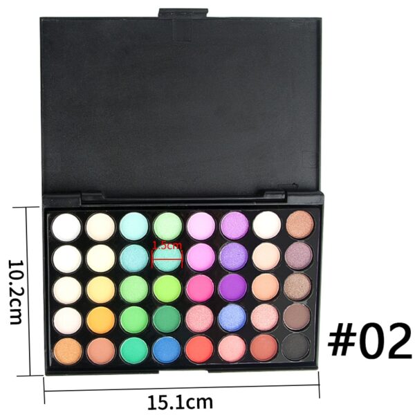Paleta de sombra fosca impermeável, glitter, palete de maquiagem duradoura, moda shimmer, olhos de beleza feminina, 40 cores - Image 6