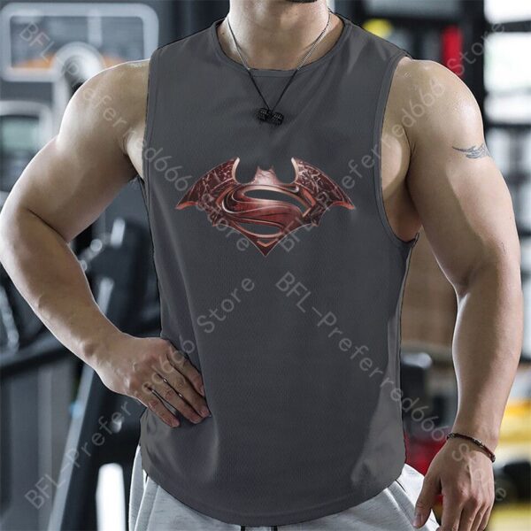 Camiseta regata de ginástica masculina, respirável, camiseta sem mangas, secagem rápida, colete running, treino, roupas de verão - Image 30