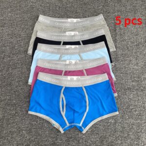 Cueca algodão, listrada Masculina, Troncos Boxer, Shorts Cuecas, 365, 5 Pcs por Lote