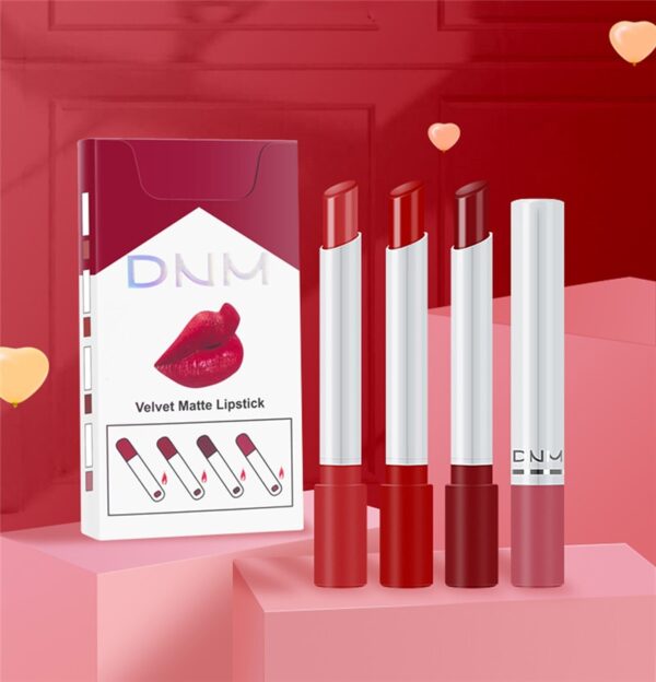 Batom impermeável Matte Long Lasting, Set, Cosméticos Lip Tint, Lip Gloss Pomada, 4 cores - Image 5