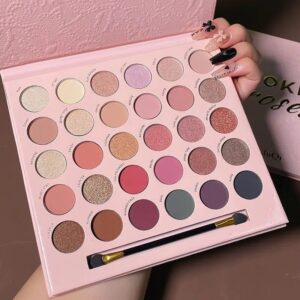 Sombra-Paleta de Sombra Matte Glitter Shimmer, Pó de Sombra, Destaque Blush, 30 Cores