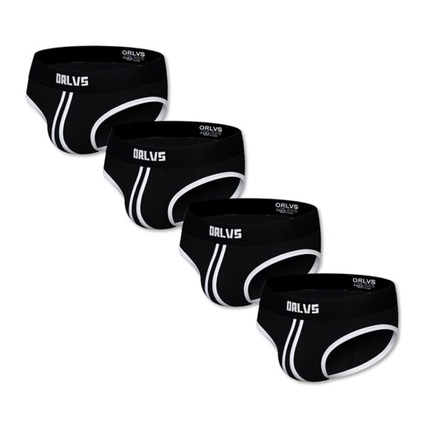 Kit Cueca algodão 4 pçs homens, gay, respirável, sólida confortável or168 - Image 9