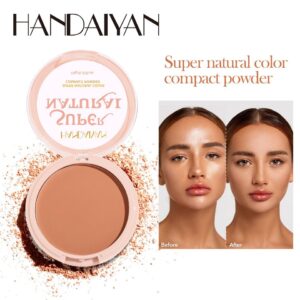 Pó fosco rosto impermeável, controle de óleo, maquiagem duradoura, ajuste cosmético compacto, SPF 30 PA +++, 8 cores