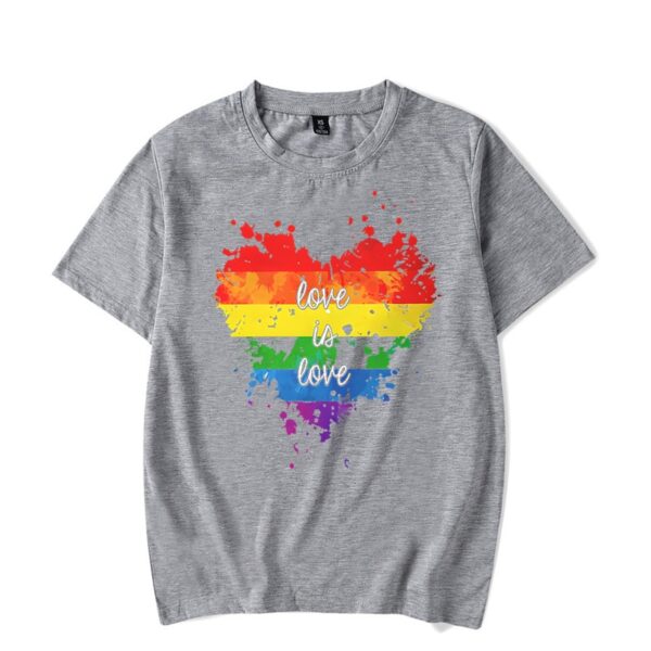 Camiseta LGBTQ, O amor é amor Coração- Hipster, Lésbicas Gay Bissexual Transexuais, Streetwear Camiseta O - Image 2