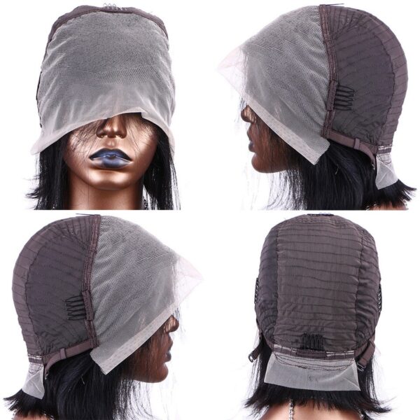 Peruca reta para mulheres, frente de renda, de cabelo humano, frontal de renda transparente HD, sem cola, 13x4 - Image 3