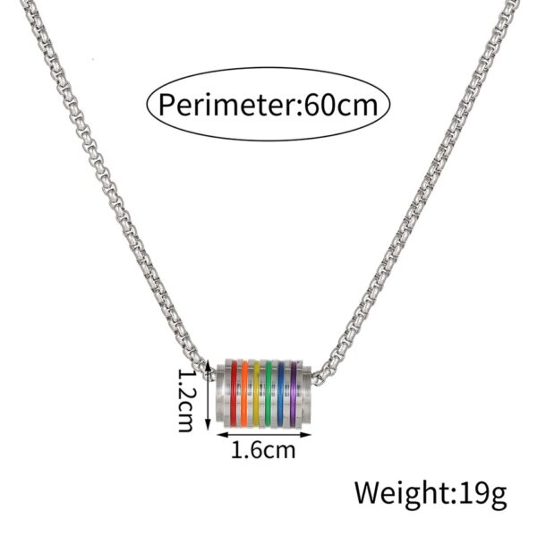 Colar com pingente 316l aço inoxidável arco-íris pingente tag lésbica, gay - Image 7
