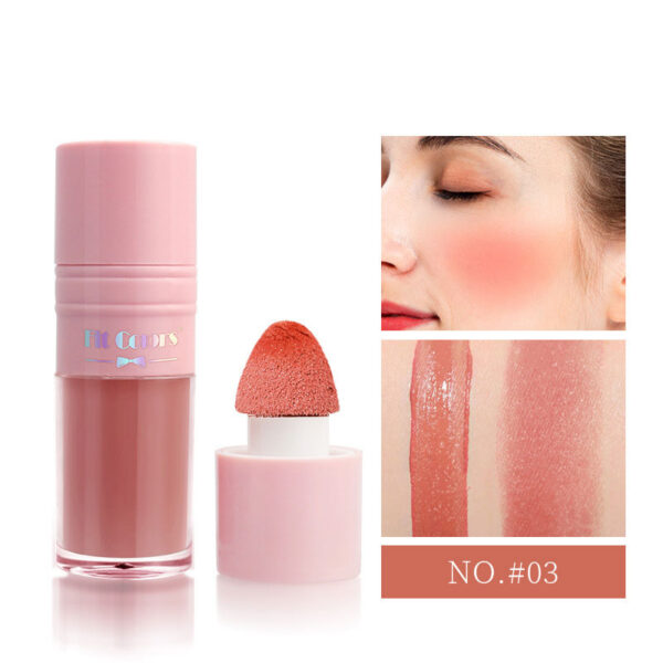 Blush Stick Impermeável Facial Natural Cheek Rouge 14 Cores Silky Smooth Bochecha Tint Líquido Rosto Blush, com Esponja - Image 26