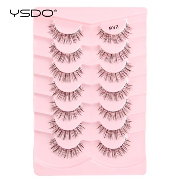 Cílios Manga YSDO Mink 3D Natural, Wispy, Falsos, Reutilizáveis, Estilo Coreano, 3 Pares, 5 Pares, 7 Pares - Image 7