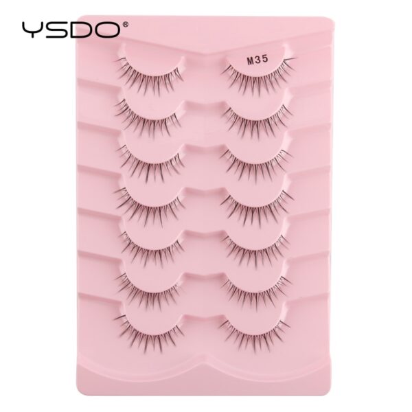Cílios Manga YSDO Mink 3D Natural, Wispy, Falsos, Reutilizáveis, Estilo Coreano, 3 Pares, 5 Pares, 7 Pares - Image 5