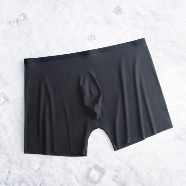 Cueca Shorts boxer de malha transparente ultra-fino masculino, seda gelo, nu, sem costura, plus size, sexy, novo, 1-2 peças - Image 8