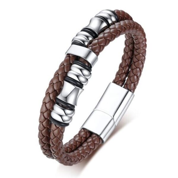 Pulseira de couro trançado à mão para homens e mulheres, cruz simples e delicada, amuletos cristãos - Image 10