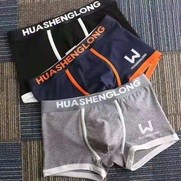 Cueca Boxer masculina algodão macio, kit com 3 pçs, roupa interior masculina, boxers confortáveis, respiráveis - Image 3