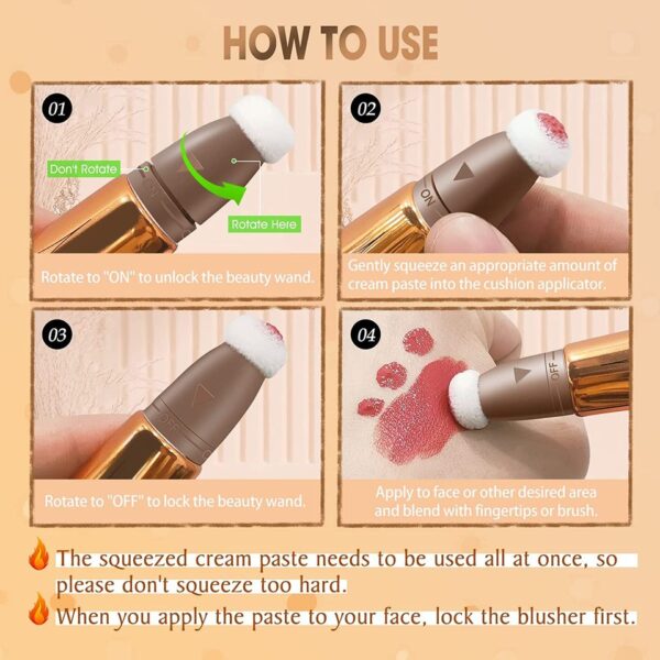 Blush QIBEST Líquido De Pêssego Rosa, Fosco De Veludo, Pigmento De Rosto Vara, Creme Natural Durável, Bochecha, Maquiagem - Image 3