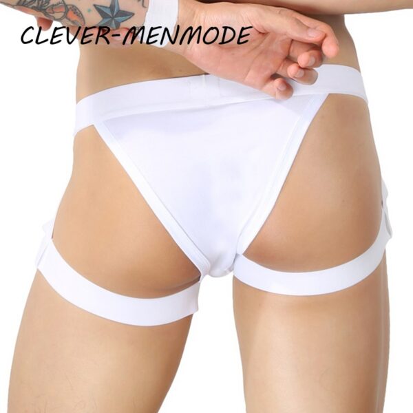 Cuecas masculina Jockstrap Sexy Strap Cuecas, Bikini, Suspender de coxa - Image 2