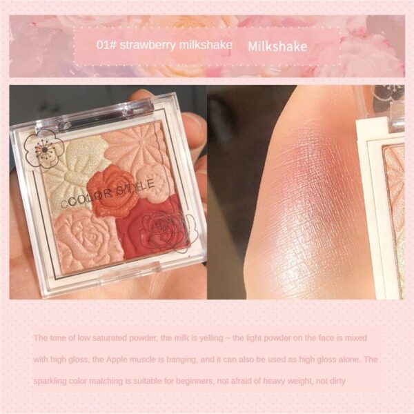 Blush Miss Rose pó Paleta, Mineral, Sombra de Olho, Natural Impermeável, Maquiagem Bochecha, Rouge - Image 11