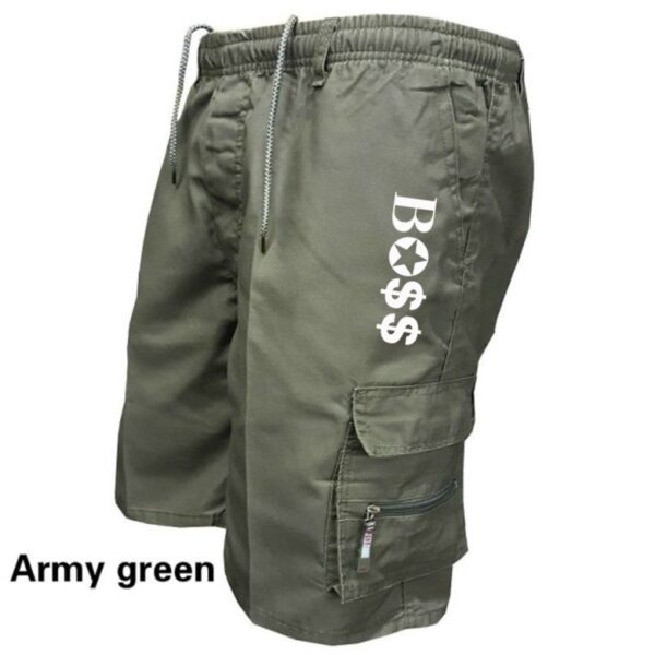Bermuda Shorts masculinos respiráveis com bolsos múltiplos, casual de verão, praia - Image 3