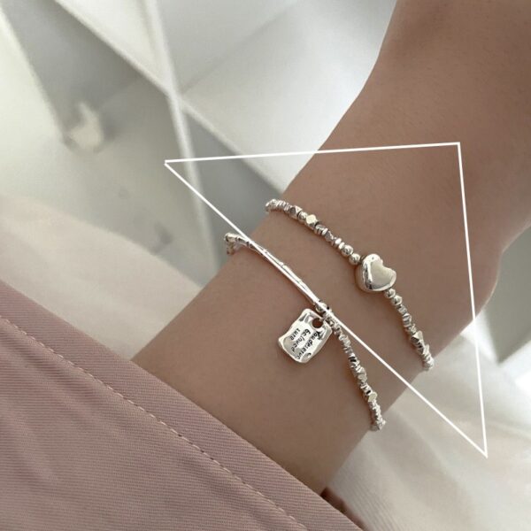 Pulseira feminina-VENTFILLE 925 Sterling Silver Pearls Bambu Knots, Coreano - Image 2