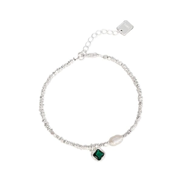 Pulseira feminina-VENTFILLE 925 Sterling Silver Pearls Bambu Knots, Coreano - Image 3